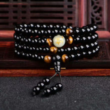 Load image into Gallery viewer, HoliStone Obsidian and Tiger Eye Stone Beads Bracelet with A Glow in The Dark Bead ? Anxiety Stress Relief Yoga Beads Bracelets Chakra Healing Crystal Bracelet for Women and Men