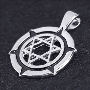 ENXICO Star of David Hexagram Amulet Pendant Necklace ? Pewter