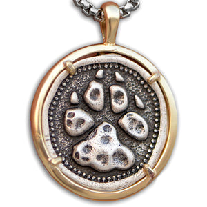 ENXICO Bear Paw Amulet Pendant Necklace ? 316L Stainless Steel ? Nordic Scandinavian Viking Jewelry