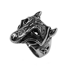 Load image into Gallery viewer, ENXICO Fenrir Wolf Head Ring ? 316L Stainless Steel ? Norse Scandinavian Viking Jewelry