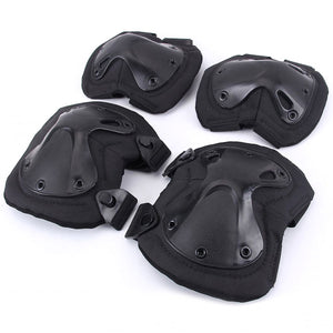 2TRIDENTS 4 Pcs Military Knee Elbow Protector Elbow & Knee Pads - Perfect for Hunting, Hiking, Camping, Shooting Games - Outdoor Sports Safety Guard Gear (ACU)