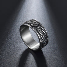 Load image into Gallery viewer, GUNGNEER Celtic Irish Trinity Triquetra Pendant Necklace Punk Ring Jewelry Set Men Women