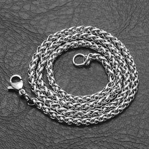 GUNGNEER Templar Cross Crown Evil Eye Stainless Steel Pendant Chain Necklace Jewelry Set