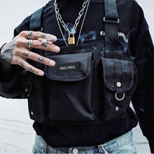 Load image into Gallery viewer, 2TRIDENTS Chest Harness Bag Streetwear Style for Both Women and Men (Black)