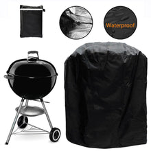 Load image into Gallery viewer, 2TRIDENTS Heavy Duty Waterproof BBQ Cover - Protects Barbecue from Rain, Wind, Sun with Handles and Straps for Most Brands of Grill (Black)