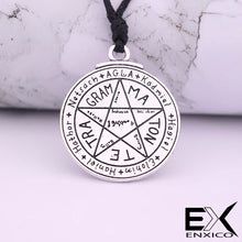 Load image into Gallery viewer, ENXICO Tetragrammaton Pentagram Charm Pendant Necklace