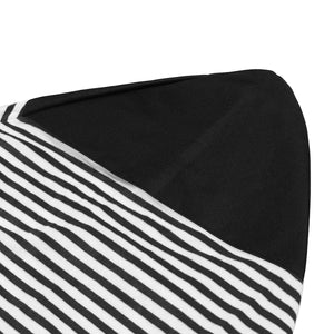 2TRIDENTS Surfboard Sock Cover Ultra Light Protective Bag for Your Surfboard Essential Surfing Accessories (Black White 6.3)
