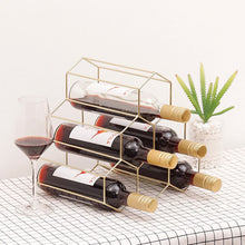 Load image into Gallery viewer, 2TRIDENTS Wine Bottle Holding Rack for 6 Bottles Necessary Bar Supplies Kitchen Bar Accessories Home Decor