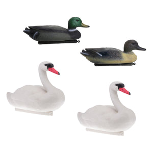 2TRIDENTS Set of 4 Floating Swan Duck Hunting Decoys - Suitable for Hunting, Gaming, Or Just Be A Garden/Backyard Decoration/Ornament