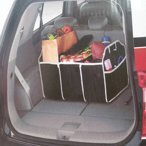 2TRIDENTS Three-Compartment Car Trunk Organizer - Perfect for SUV, Auto, Vehicle, Family Vans, Travel and Camp - Automobiles Interior Accessories