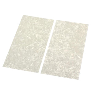 2TRIDENTS Set of 2 Pcs White Pearl Celluloid Guitar Head Veneer Shell Sheet for Guitar Decorative Accessory Parts