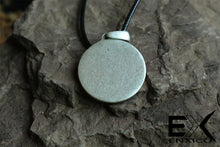 Load image into Gallery viewer, ENXICO Odin&#39;s Valknut Amulet Pendant Necklace with Rune Circle Surrounding ? Grey Color ? Norse Scandinavian Viking Jewelry