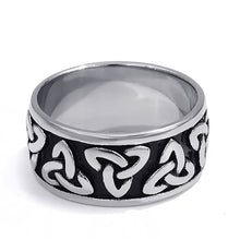 Load image into Gallery viewer, ENXICO Triquetra The Trinity Celtic Knot Ring ? 316L Stainless Steel ? Irish Celtic Jewelry … (10)