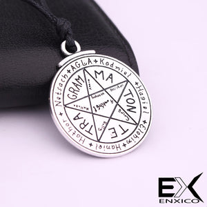ENXICO Tetragrammaton Pentagram Charm Pendant Necklace