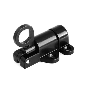 2TRIDENTS Black Security Gate Pull Ring Bounce Lock Door Window Latch Lock for Security and Protection
