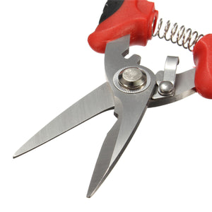 2TRIDENTS Multi Purpose Electrician Scissors with Non Slip Handle - Easy to Cut Electrical Cable Plant Branches
