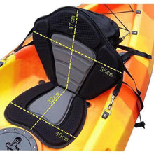 Load image into Gallery viewer, 2TRIDENTS Soft &amp; Anti-Skid Kayak Backrest Seat with BCK Support Bag Universal Fit for Kayak Luxury Kayak Seat (Black)
