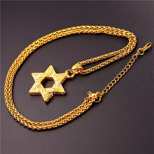 Load image into Gallery viewer, ENXICO Hexagram Star of David Pendant Necklace ? 316L Stainless Steel ? Historical Jewish Symbol Jewelry (Black)