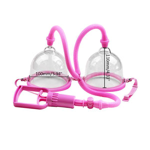 2TRIDENTS Silicone Dual Vacuum Breast Pump with USB - Nipple Sucker Stimulating Breasts Enhancement Massager