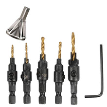 Load image into Gallery viewer, 2TRIDENTS 5Pcs Electric Hand Drill Tool Set - Deburring External Chamfering Tool - Remove Burr Tool For Drill Bit