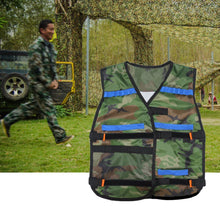 Load image into Gallery viewer, 2TRIDENTS 47x18 Inch Adjustable Outdoor Tactical Adjustable Vest for CS Game Paintball Airsoft Vest Military Equipment (Black)