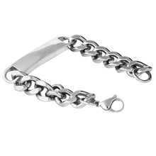 Load image into Gallery viewer, GUNGNEER Templar Cross Stainless Steel Ring with Silvertone Curb Chain Bracelet Jewelry Set
