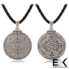 Load image into Gallery viewer, ENXICO The Great Pentacle Key of Solomon Amulet Pendant Necklace