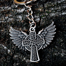 Load image into Gallery viewer, GUNGNEER Celtic Trinity Knot Owl Amulet Pendant Necklace Cross Wings Key Chain Jewelry Set