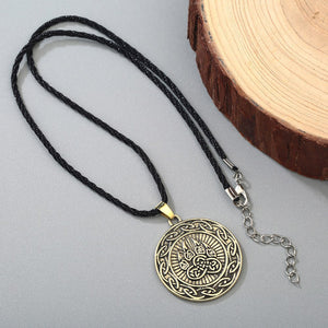 ENXICO Bear Paw Pendant Necklace with Celtic Knot Circle Surrounding ? Gold Color ? Irish Celtic Jewelry