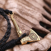 Load image into Gallery viewer, GUNGNEER Wicca Pentagram Celtic Tree of Life Pendant Necklace Viking Axe Bracelet Jewelry Set