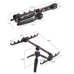 2TRIDENTS Winter Aluminum Alloy Portable Folding Fishing Rod Camera Tripod - Suitable for Different Types of Fishing Rods