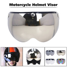 Load image into Gallery viewer, 2TRIDENTS Universal Windproof 3-Snap Motorcycle Helmet With Flip Up Visor Wind Shield - Safety Helmet and Hearing Protection System (Clear)