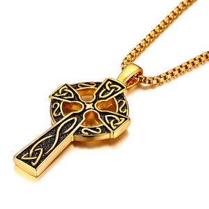 ENXICO Celtic Cross Pendant Necklace ? 316L Stainless Steel ? Irish Celtic Jewelry …
