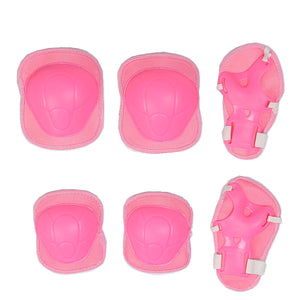 2TRIDENTS 6 Pcs/7 Pcs Children's Protective Gear Set with Head Knee Elbow Wrist Pads for Rollerblading, Skating, Skateboard, Scooter, Biking, Cycling (L6)