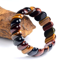 Load image into Gallery viewer, HoliStone Tiger Eye Natural Stone Bracelet ? Anxiety Stress Relief Yoga Beads Bracelets Chakra Healing Crystal Bracelet for Women and Men