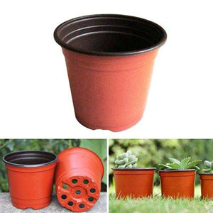 2TRIDENTS 100 Pcs Plastic Plants Nursery Pots - Waterproof Garden Plant Grow Seeding Pot - Transplanting Digging Mini Tools