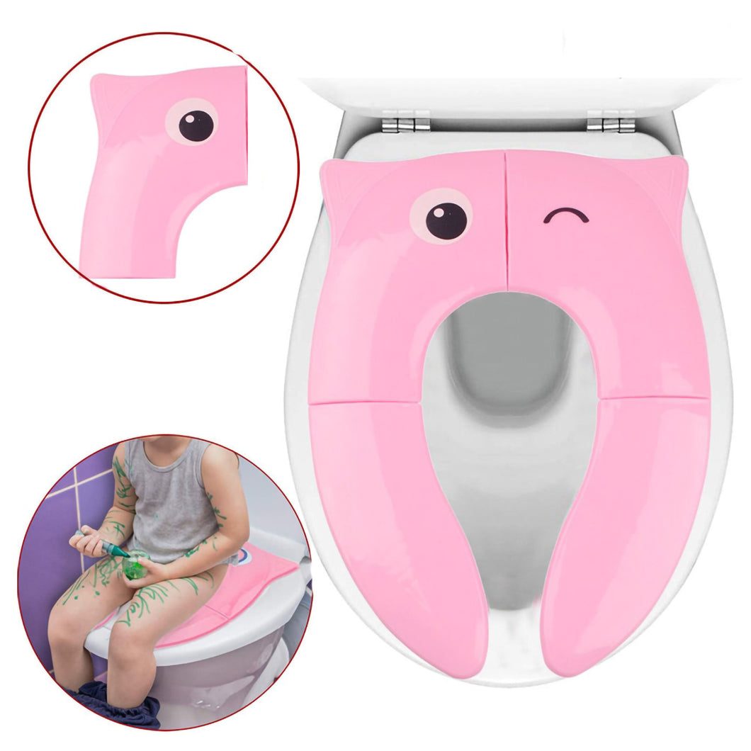 2TRIDENTS Toddler Toilet Seat - Non-Slip Pads Travel Portable Reusable Toilet Potty Training Seat Covers Liners for Babies, Toddlers and Kids