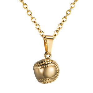 GUNGNEER Sports Baseball Ball Necklace Stainless Steel Baseball Jewelry For Men Women