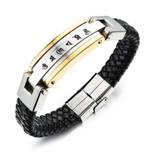 Load image into Gallery viewer, GUNGNEER Om Six Words Mantra Bracelet Leather Rope Chain Buddhist Jewelry For Men Women