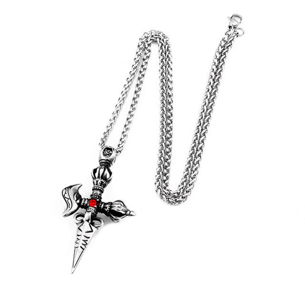 GUNGNEER Stainless Steel Christian Cross Pendant Necklace Jesus Jewelry For Men Women