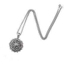 Load image into Gallery viewer, GUNGNEER Lotus Flower Mandala Necklace With Om Symbol Hindu Jewelry Amulet For Men Women