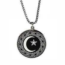 Load image into Gallery viewer, GUNGNEER Islam Muslim Star Moon Necklace Stainless Steel Jewelry Accessory For Men Women