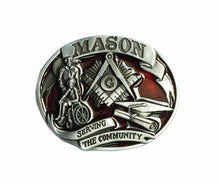Load image into Gallery viewer, GUNGNEER Mason Belt Buckle Zinc Alloy Master Mason Symbol Jewelry Accessories For Men
