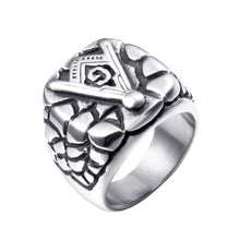 Load image into Gallery viewer, GUNGNEER Masonic Ring Multi-size Stainless Steel Freemason Jewelry Accessory For Men