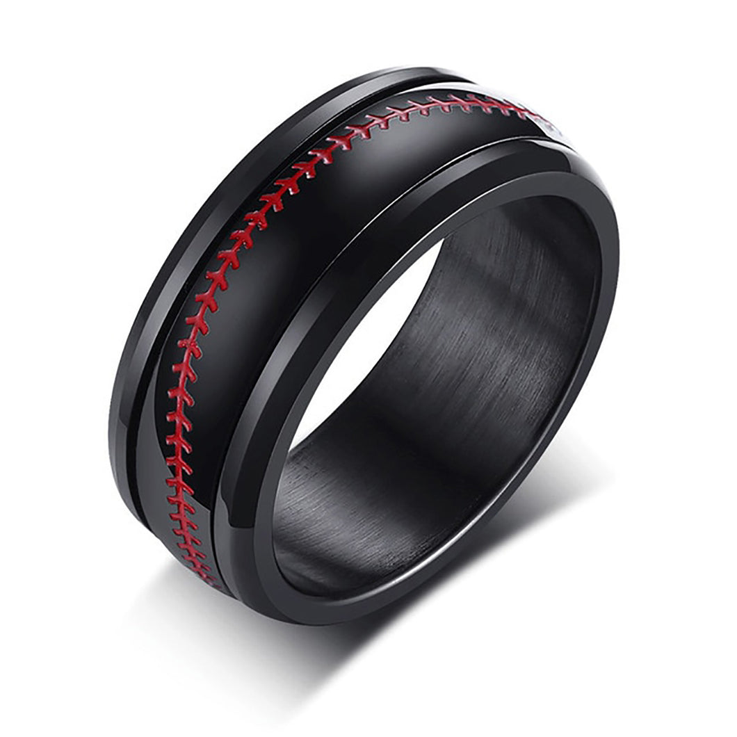 GUNGNEER Baseball Ring Stainless Steel Many Sizes Sports Jewelry Accessory For Men