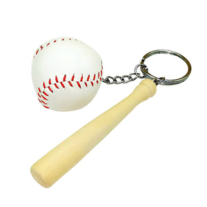 GUNGNEER Baseball Bat Keychain Ball Sports Key Holder Accessory Gift For Men Women