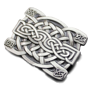 GUNGNEER Celtic Knot Irish Cross Trinity Silver Stainless Steel Belt Buckle Jewelry Accessories