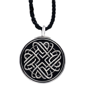 GUNGNEER Celtic Infinite Heart Knot Amulet Pendant Necklace Stainless Steel Jewelry Accessories