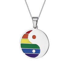 Load image into Gallery viewer, GUNGNEER Stainless Steel Gay Yin Yang Pride Necklace LGBT Jewelry Gift For Men Women
