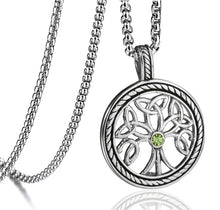 Load image into Gallery viewer, GUNGNEER Stainless Steel Celtic Tree of Life Pendant Necklace Infinity Ring Jewelry Set
